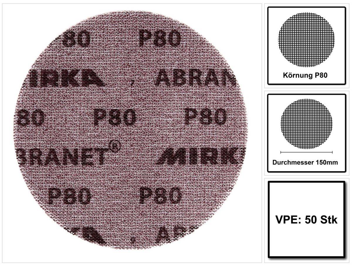 Mirka ABRANET Schleifscheiben Grip 150mm P80 50 Stk. ( 5424105080 )-0