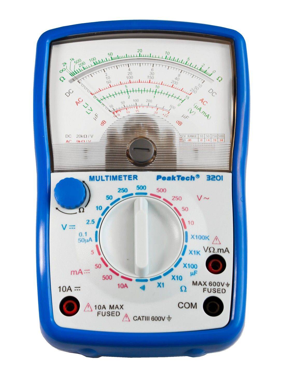 PeakTech P 3201 – Analoges Multimeter ~ 500 V AC/DC, 10 A DC-1