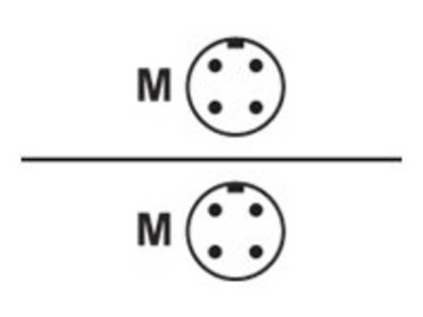 Datalogic - Netzwerkkabel - M12 (4-polig) (M) zu M12 (4-polig) (M) - 1 m
