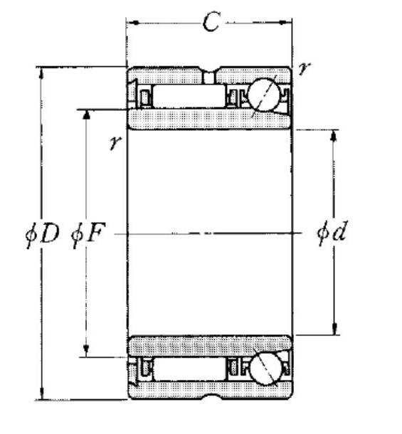 Nadel-Schrägkugellager NK1A 5907 A NTN 35x55x27 mm-1