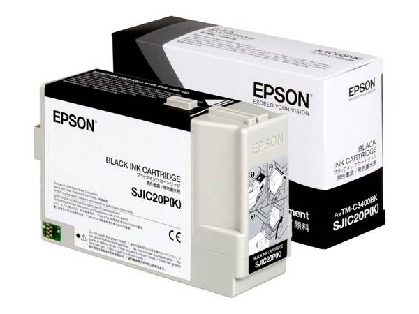 Epson SJIC20P(K) - Schwarz - original - Tintenpatrone - für TM C3400BK