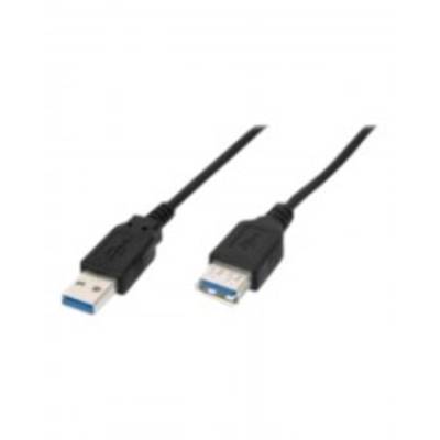 Digitus USB-Kabel USB 3.2 Gen1 (USB 3.0 / USB 3.1 Gen1) USB-A Stecker, USB-A Buchse 1.80 m Schwarz  AK-300203-018-S