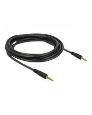 Delock Klinkenkabel 3.5 mm 5 Pin Stecker zu 3 m schwarz Schwarz-0