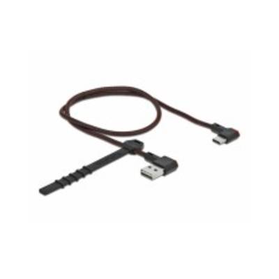 Delock USB 2.0 Kabel Easy A St. auf C St gew. 0.5 m Digital/Daten 0,5 m Schwarz