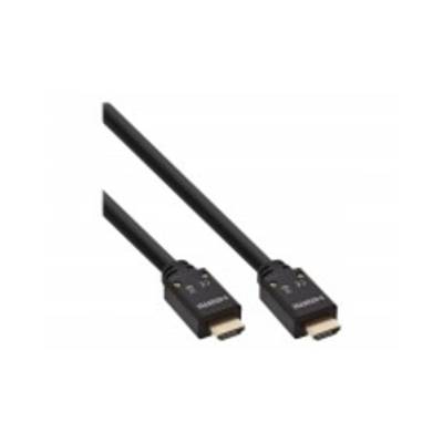 InLine High Speed HDMI mit Ethernetkabel S bis S 15 m Dreifachisolierung Schwarz geformt 4K Unterstützung aktiv