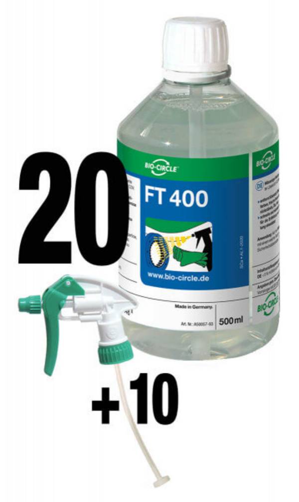 Vorbehandler FT 400, 20x 500 ml Sprayflaschen + 10 Sprüher