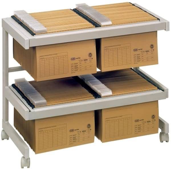 Aktenwagen 81x43x67cm 2 Hängeregister grau
