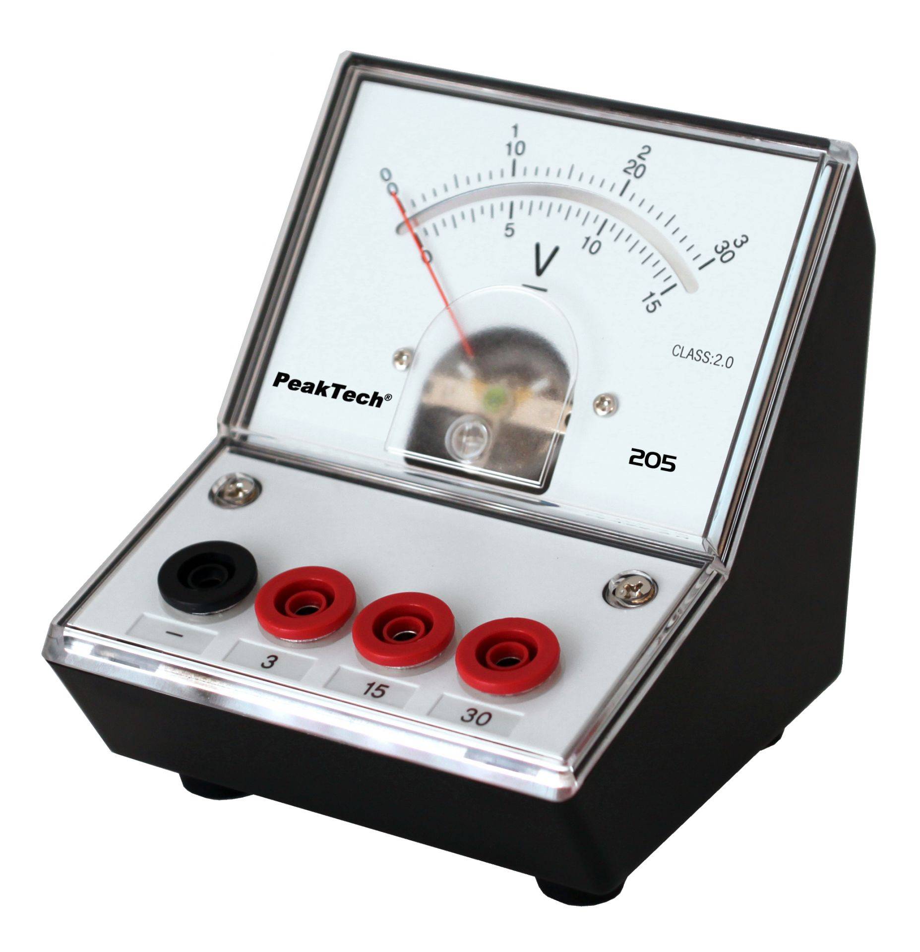 PeakTech P 205-06 – Analog-Voltmeter 0 - 3 V - 15 V - 30 V DC (ED-205 3/30V)-0