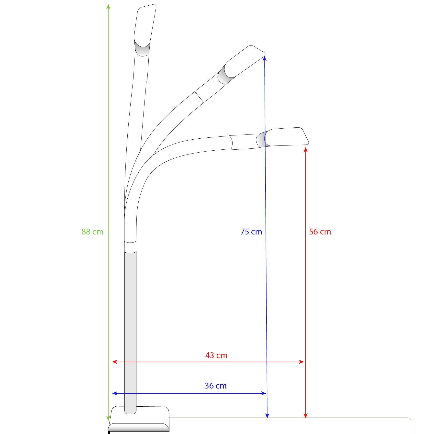 FeinTech LTL00321E LED Schreibtisch-Lampe 80 cm dimmbar Klemmfuß schwarz-6