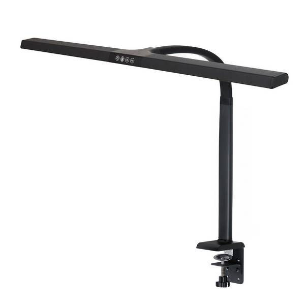 FeinTech LTL00321E LED Schreibtisch-Lampe 80 cm dimmbar Klemmfuß schwarz