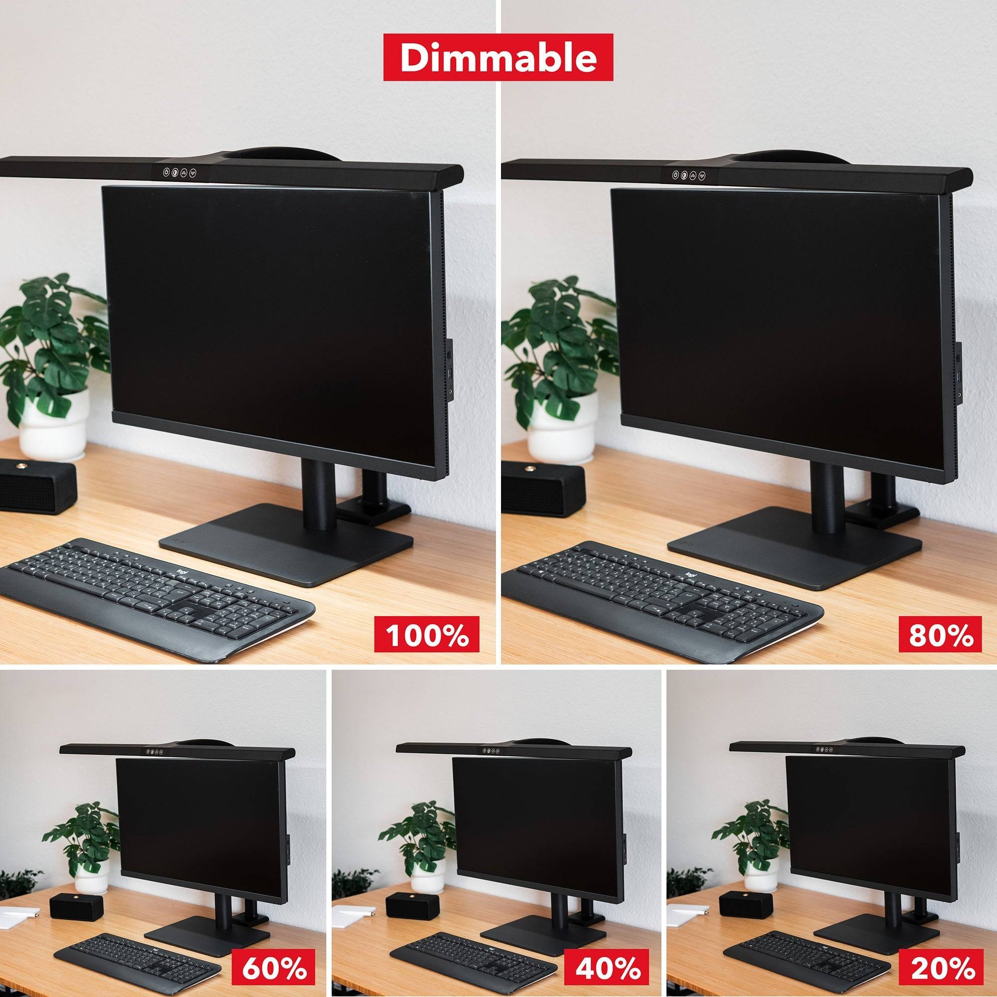 FeinTech LTL00321E LED Schreibtisch-Lampe 80 cm dimmbar Klemmfuß schwarz-4