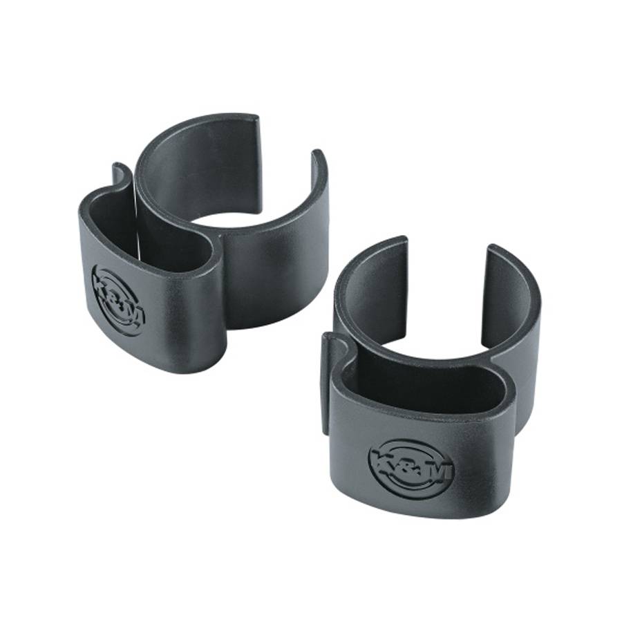 KOENIG & MEYER Kunststoff-Kabelklemmen für Boxen- und Leuchtenstative (für Rohr-Ø 35-42 mm | 2 Stück) - in schwarz-0