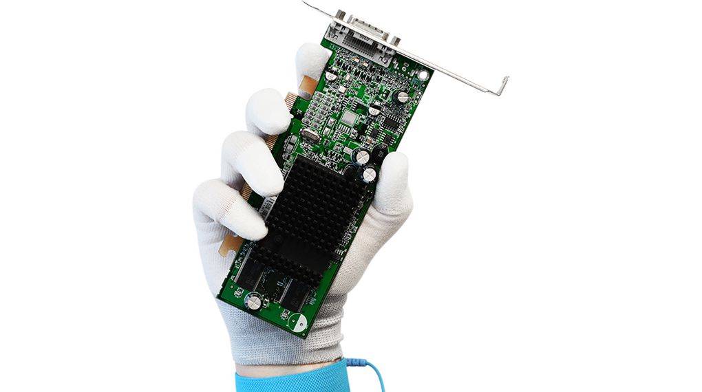 ESD-Handflächenhandschuh für den Einsatz in EPA