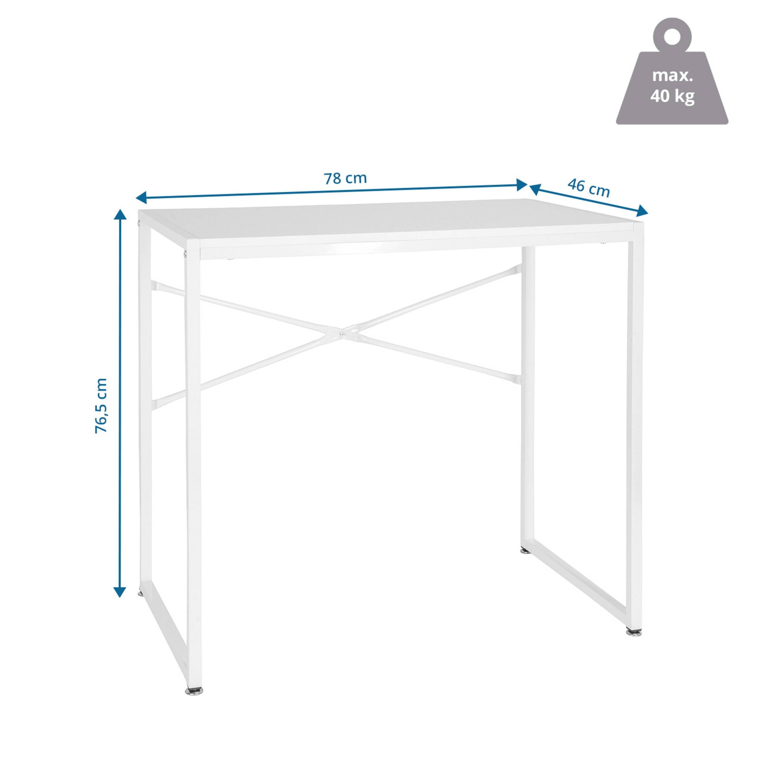 Computertisch Schreibtisch EASY UP H I 78 x 46 cm weiß hjh OFFICE-1