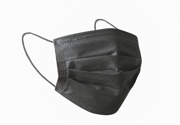 MAIMED- FM Comfort OP-Mundschutz, 3-lagig medizinischer Mundschutz EN 14683 (Typ II) schwarz