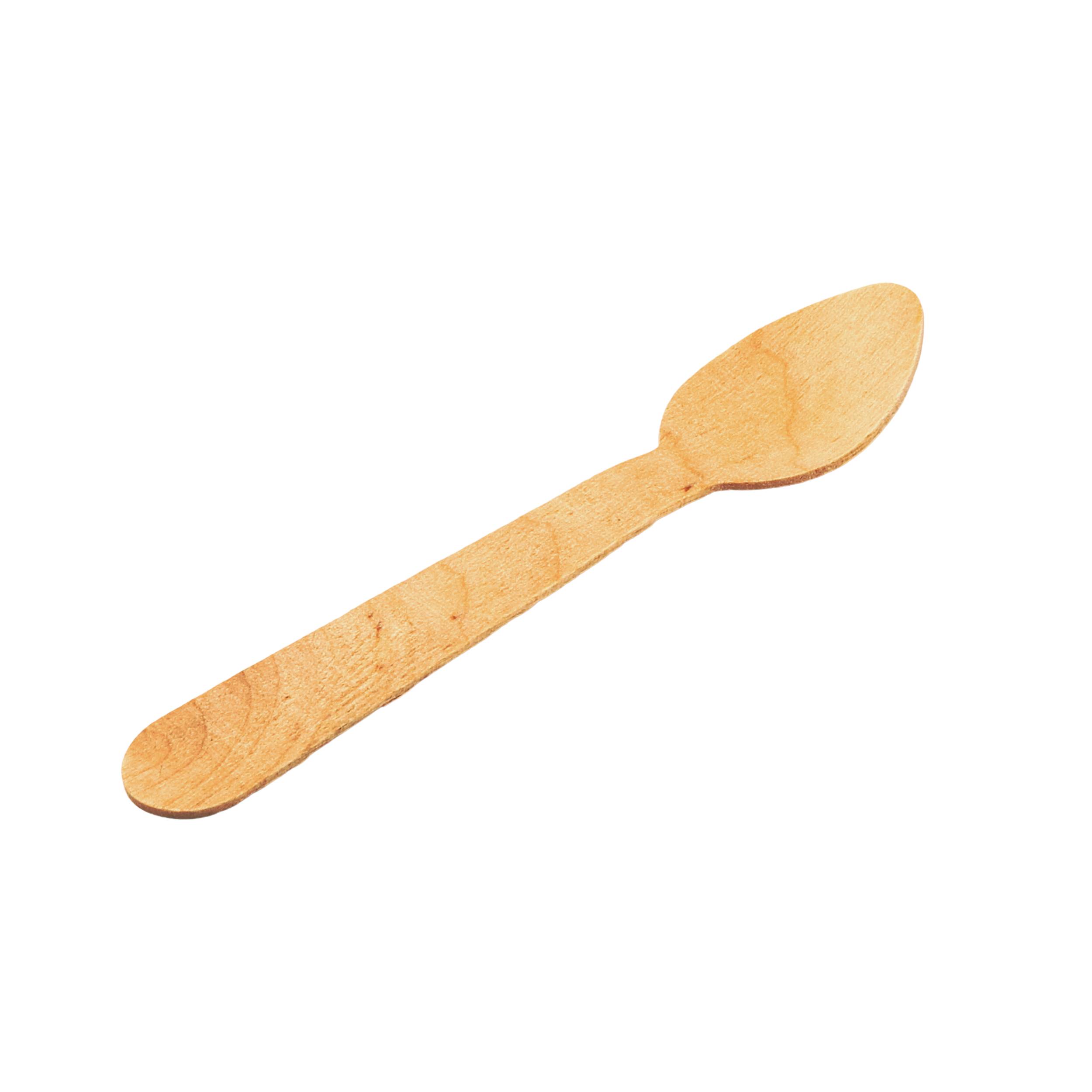 Kaffeelöffel aus Holz - 10,8 cm - Verpackung: 100 St. im Pack-0