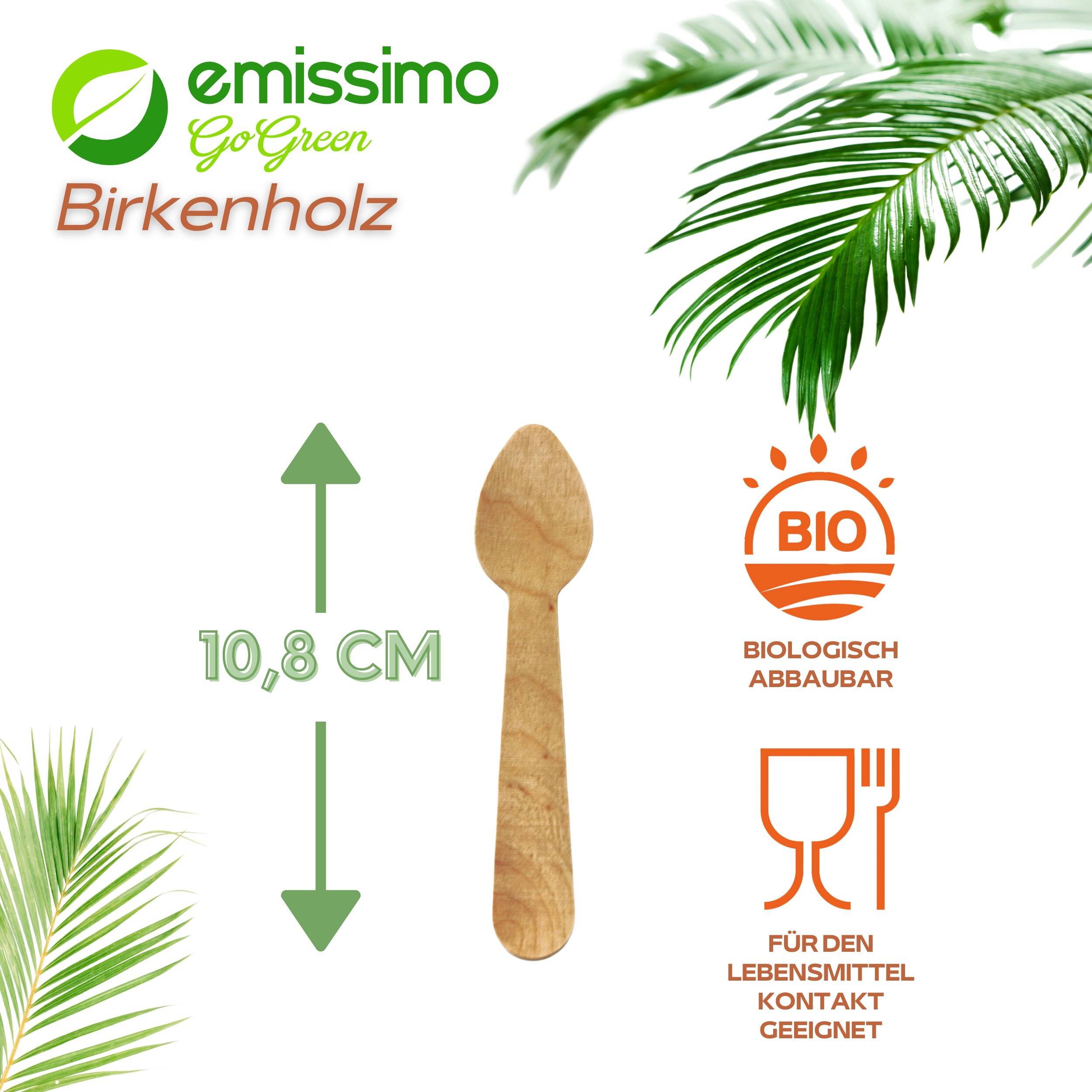 Kaffeelöffel aus Holz - 10,8 cm - Verpackung: 100 St. im Pack-3