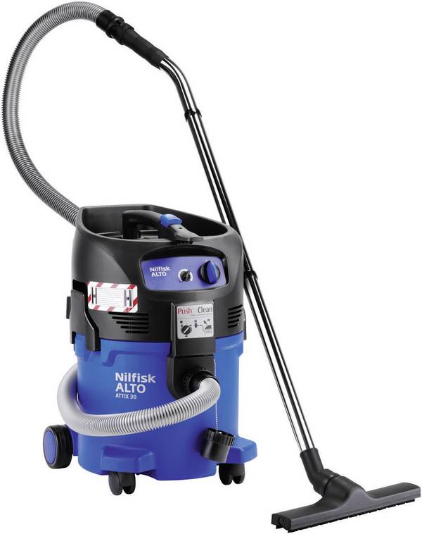 NILFISK Industriesauger ATTIX 30-0H PC, Nass- und Trockensauger für Staubklasse H und Asbest, 30 l