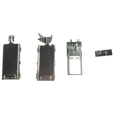 USB-Steckverbinder, USB-C 3.1 Stecker, Gerade, 22 Pole