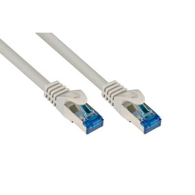 kabelmeister® Patchkabel, Cat. 6A, S/FTP, PiMF, halogenfrei, 500MHz, grau, 1m-0