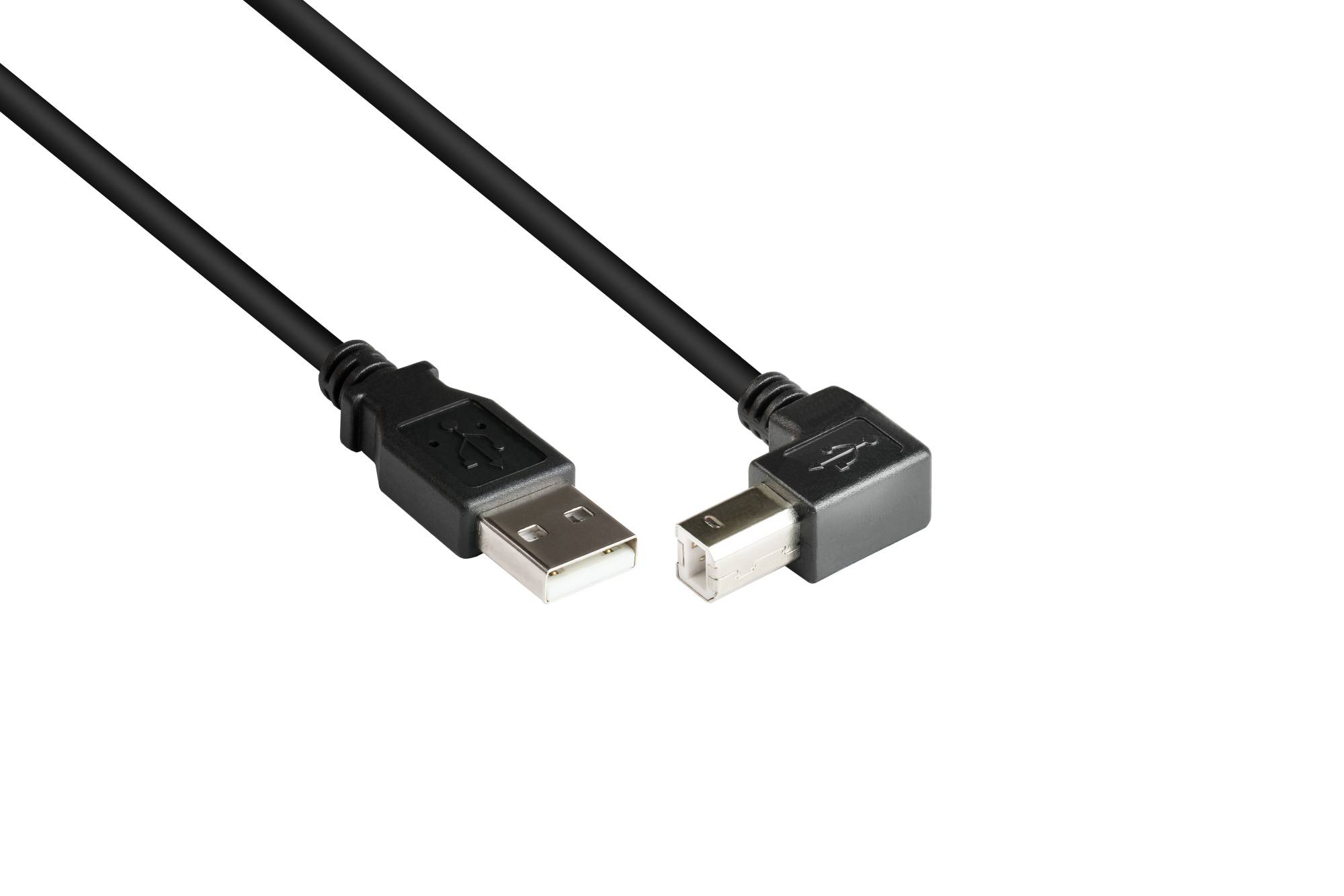 Good Connections Anschlusskabel USB 2.0 Stecker A an Stecker B gewinkelt 5m - 5-0