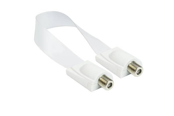 SAT Fensterdurchführung High-Quality, 32cm, flexible Länge 23cm, weiß