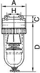 RIEGLER Spezialfilter »Standard« mit Metallbehälter, 0,01 µm, BG 2, G 3/8, PE max. 16 bar, Med.-Umgebungstemp. max. 60 °-1
