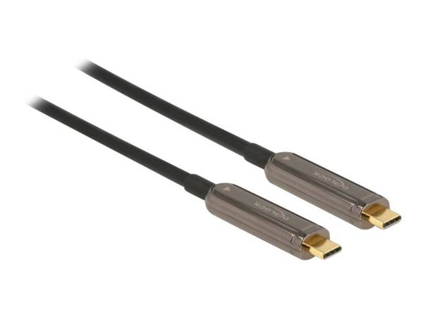 Delock Aktives Optisches USB-C Video Kabel 4K 60 Hz 30 m Digital/Daten Video/Analog m