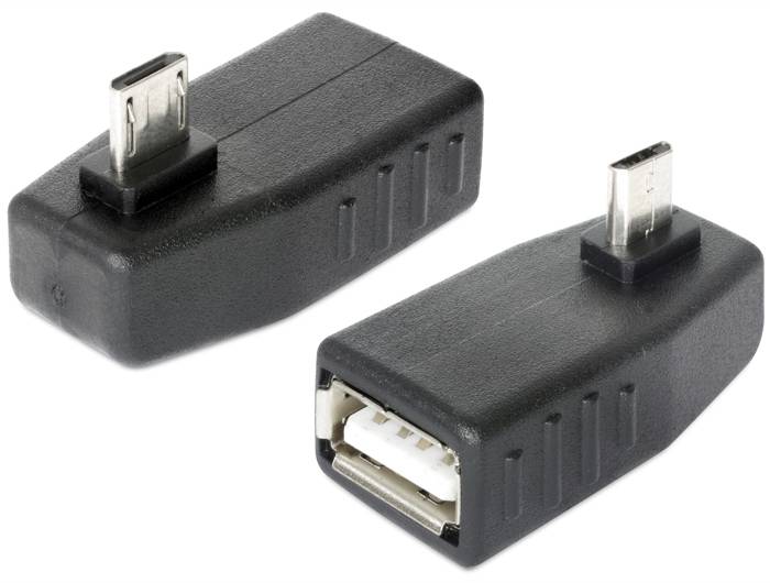 Delock USB-Adapter - USB (W) bis Micro-USB Typ B (M) - USB 2.0 OTG - 90° Stecker-1