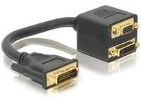 Delock VGA-Adapter - DVI-I (M) zu HD-15 (VGA) - DVI-I (W) - 20 cm-2