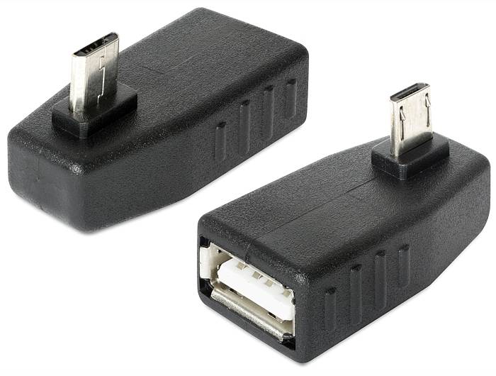 Delock USB-Adapter - USB (W) bis Micro-USB Typ B (M) - USB 2.0 OTG - 90° Stecker-1