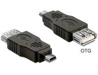 Delock USB 2.0 Adapter [1x USB 2.0 Stecker Mini-B - 1x USB 2.0 Buchse A] 65399 0 mm mit OTG-Funktion-2