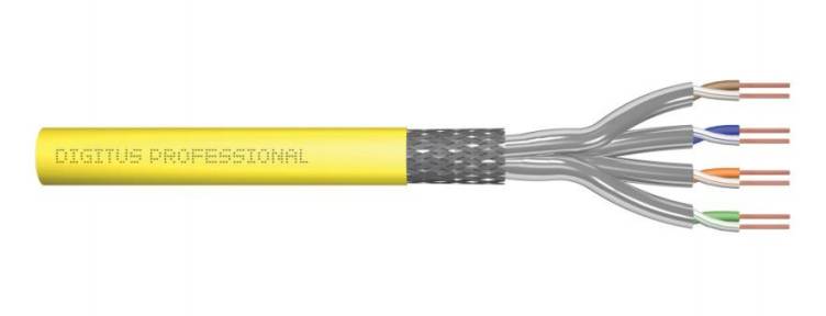 DIGITUS - Cat.7A S/FTP, Verlegekabel, 500 m, Simplex, Dca-s1a d1 a1-3