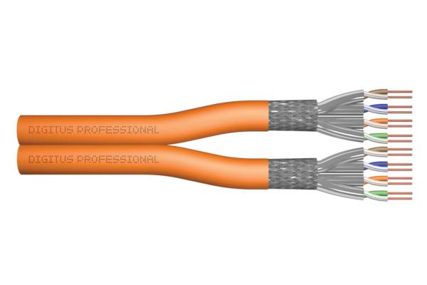 DIGITUS - Cat.7 S/FTP Verlegekabel, 500 m, Duplex, Dca-s1a,d0,a1