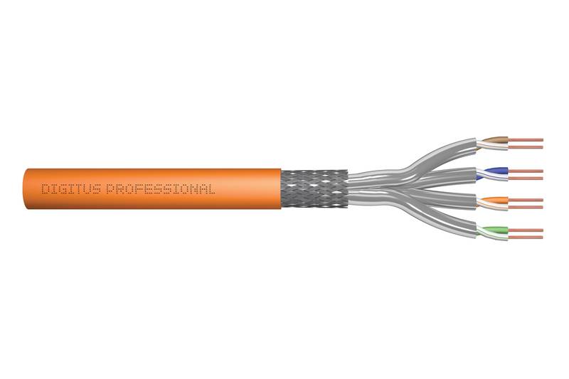 DIGITUS - Cat.7 S/FTP Verlegekabel, 500 m, Duplex, Dca-s1a,d0,a1-3