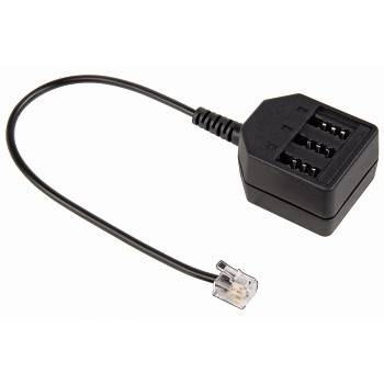 Hama Telefon (analog) Adapter [1x RJ11-Stecker 6p4c - 1x TAE-NFF-Buchse] 20.00 cm Schwarz-2