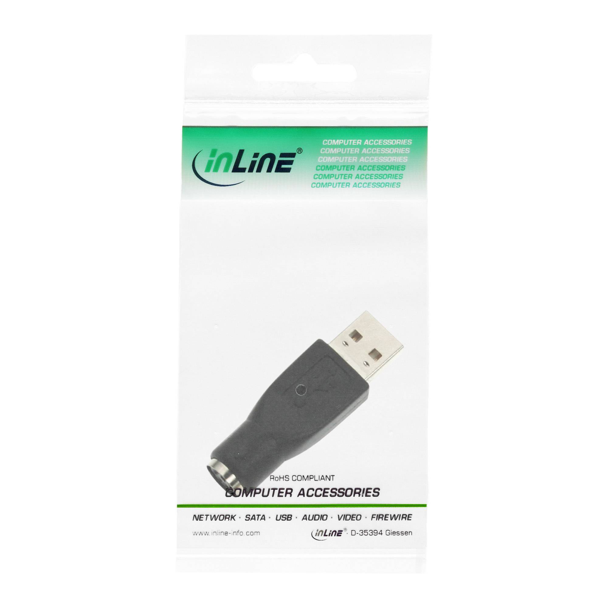 InLine® USB PS/2 Adapter, USB Stecker A auf PS/2 Buchse-2