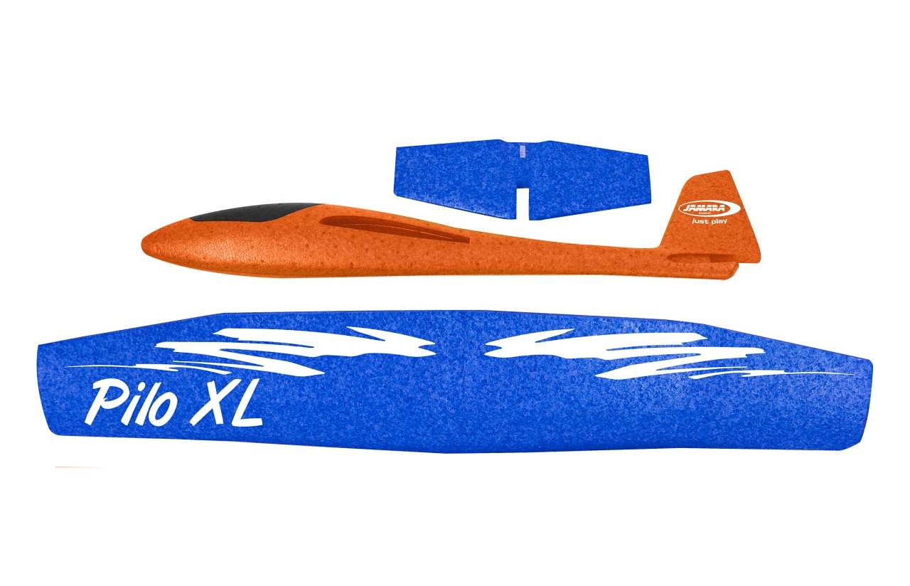 Jamara Pilo XL Schaumwurfgleiter EPP Tragfläche blau Rumpf orange, Spielzeug-Segelflugzeug, 8 Jahr(e)-2