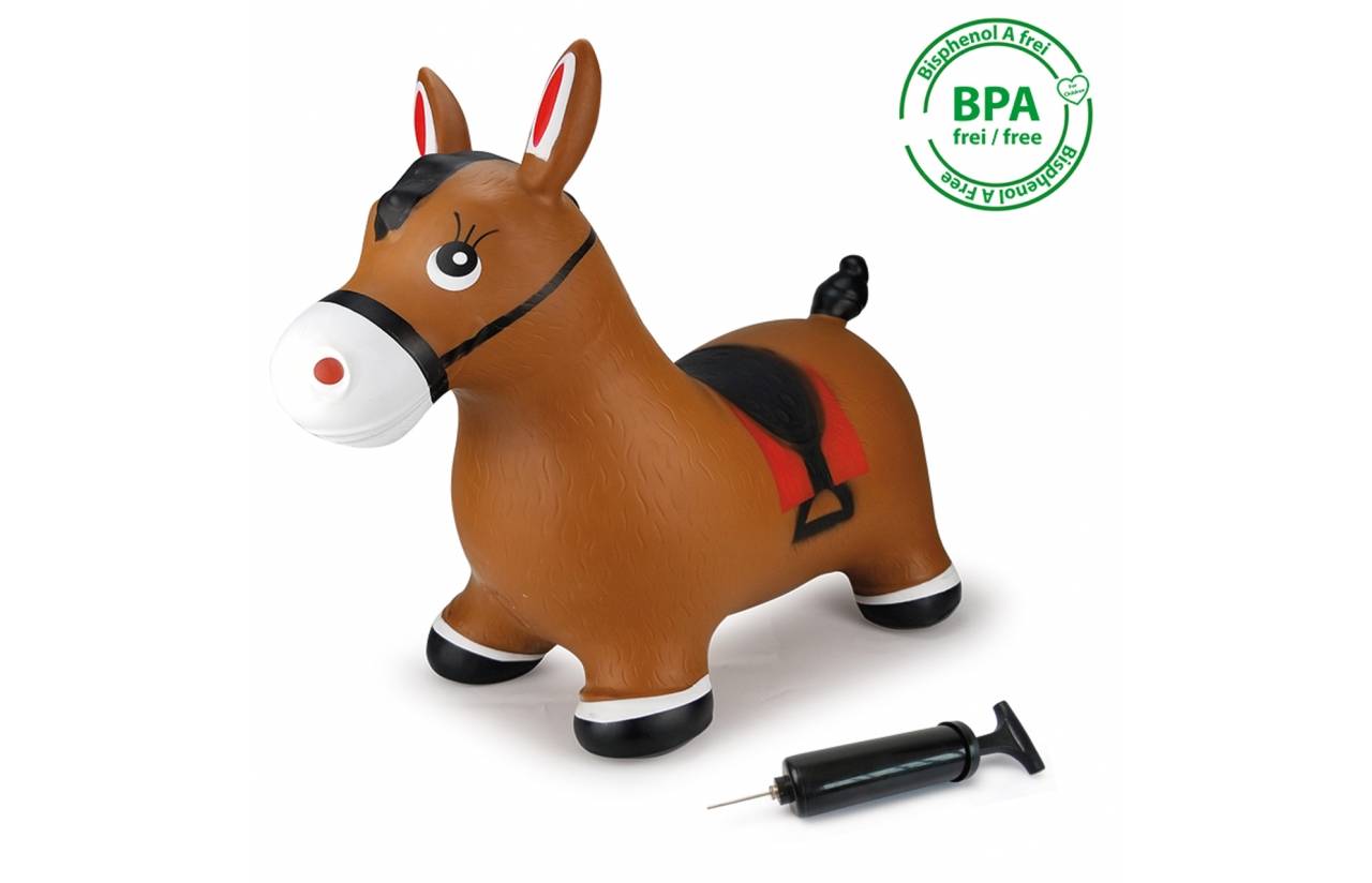 Jamara Hüpftier Pferd braun mit Pumpe, Tiere, 1 Jahr(e), Braun-2