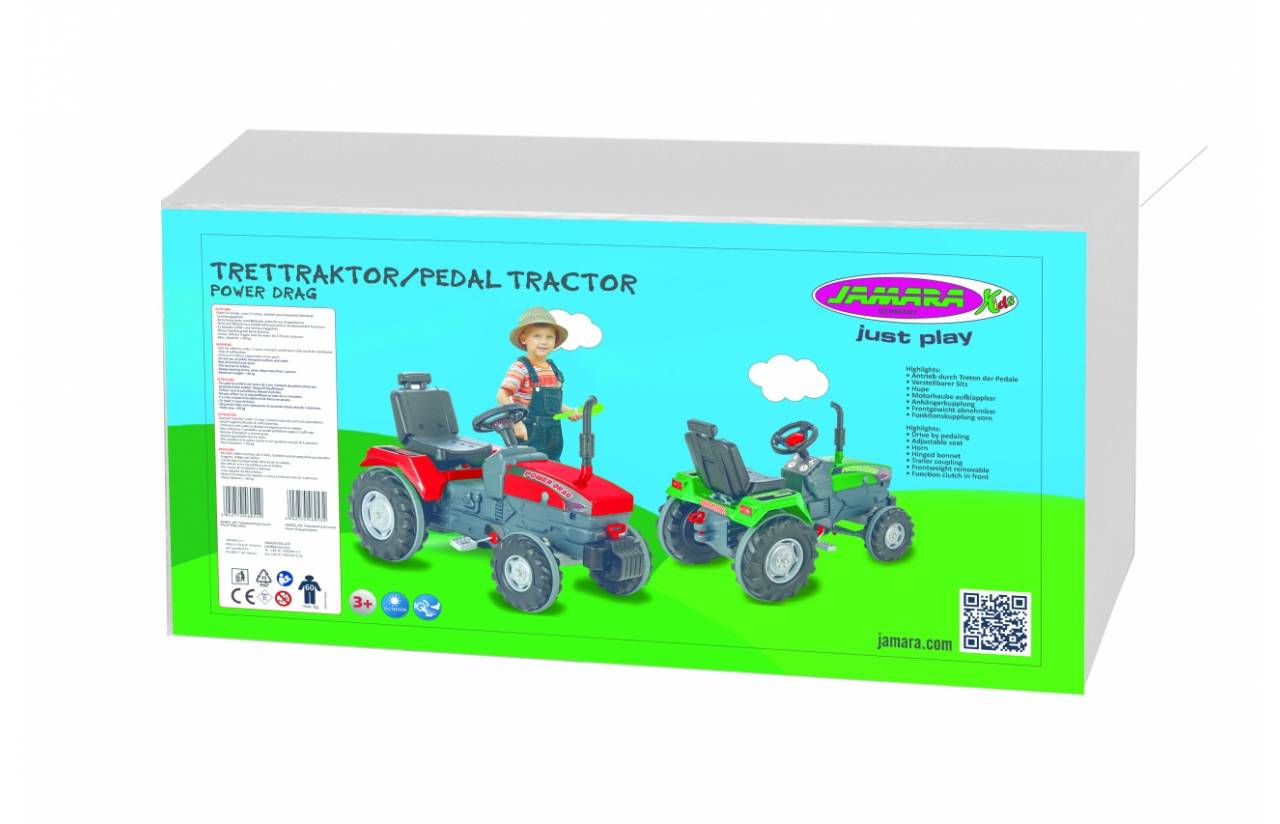 Jamara Trettraktor Power Drag grün, 3 Jahr(e), 4 Rad/Räder, Schwarz, Grün, Grau-1