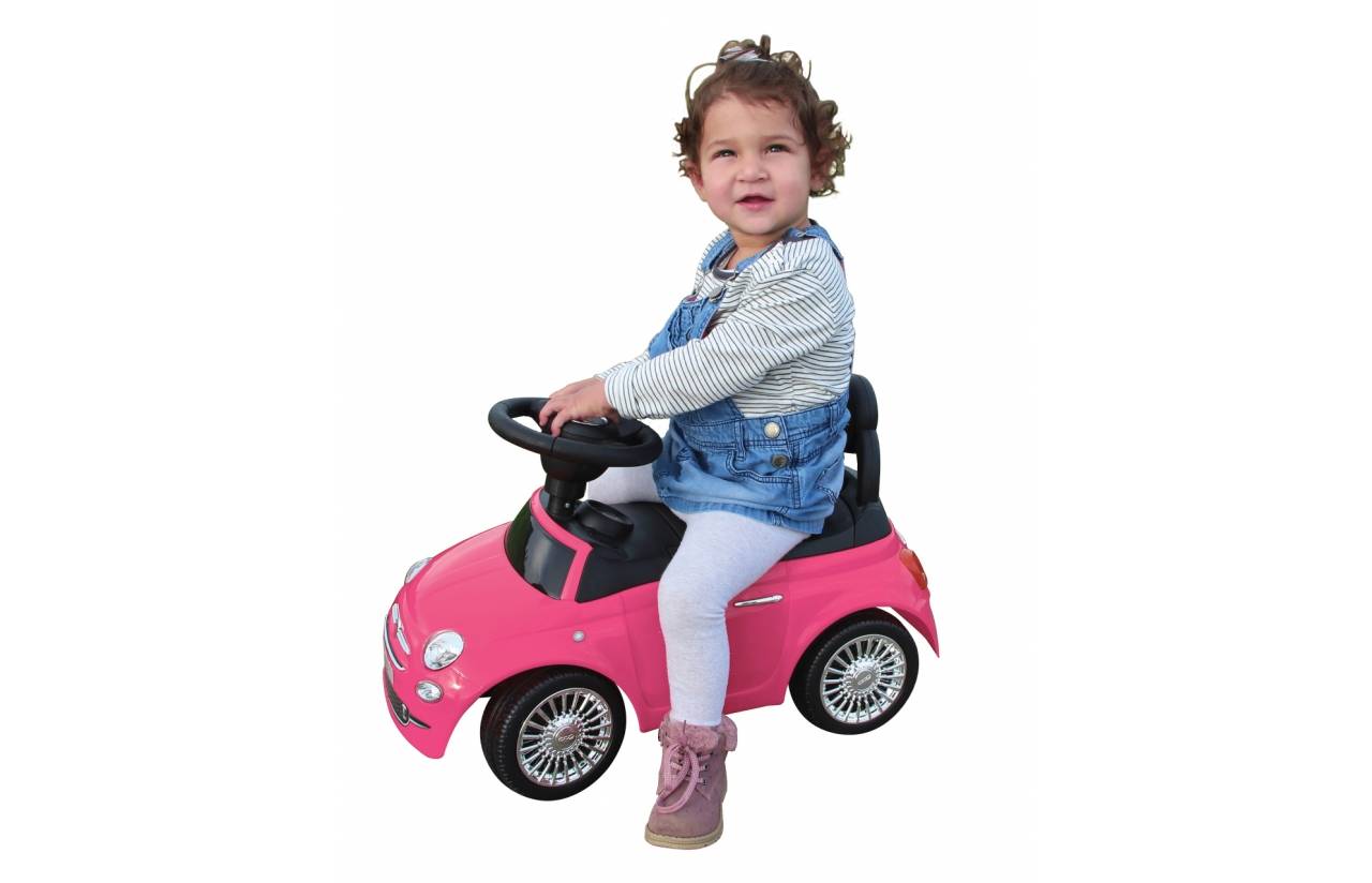 Jamara Fiat 500, 1 Jahr(e), 4 Rad/Räder, Schwarz, Pink-1