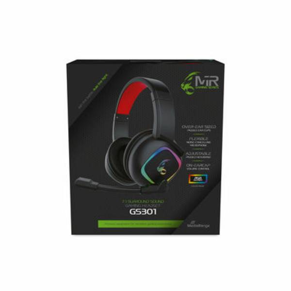 MediaRange MRGS301, Kabelgebunden, Gaming, 20 - 20000 Hz, 340 g, Kopfhörer, Schwarz, Rot