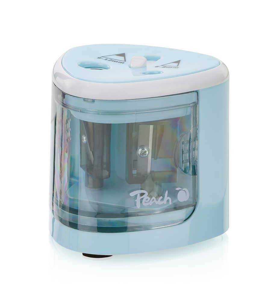 Peach PO102-BL, Elektrischer Bleistiftspitzer, Blau, 6 mm, 1,2 cm-0
