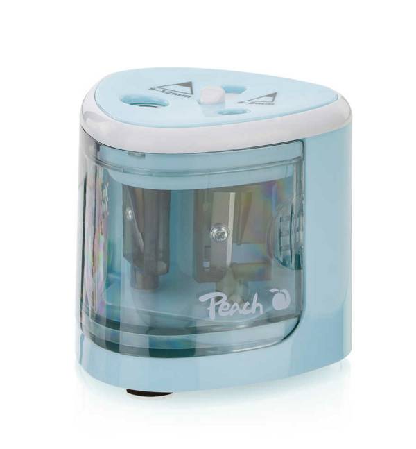 Peach PO102-BL, Elektrischer Bleistiftspitzer, Blau, 6 mm, 1,2 cm