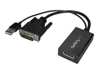 StarTech.com DVI auf DisplayPort Adapter mit USB Power - DVI-D zu DP Video Adapter - DVI zu DisplayPort Konverter --1