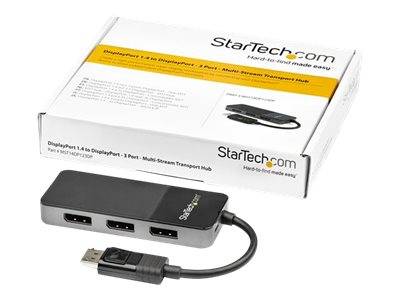 StarTech.com DisplayPort MST Hub (3 Port, 3 x 4k, HDR, EDID, DP 1.4 Multi Monitor Splitter für Windows)-2
