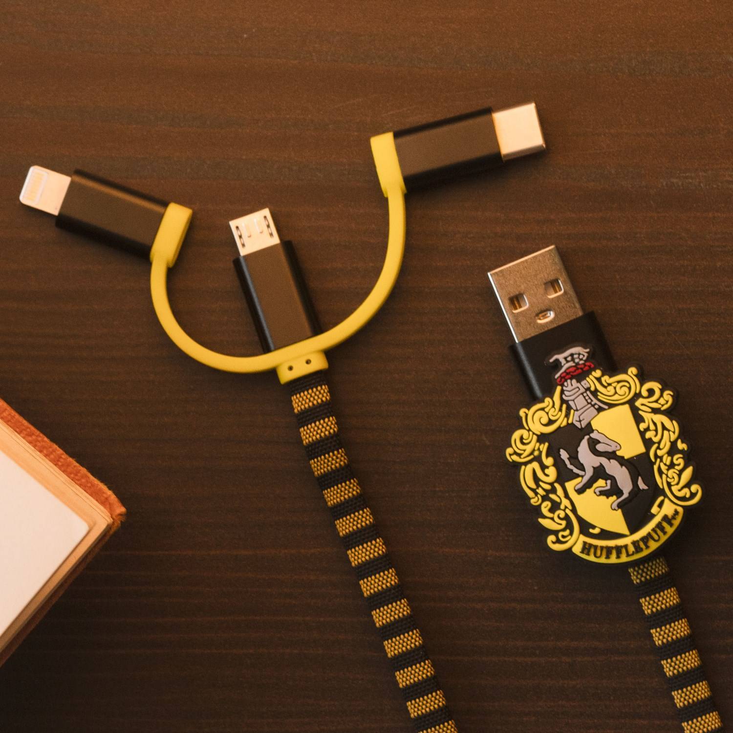 Thumbs Up 1002655, 1 m, USB A, Micro-USB B, Schwarz, Gelb-3