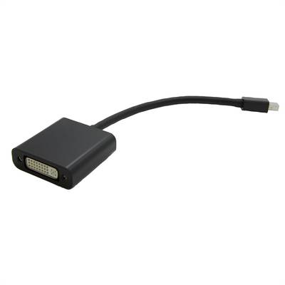 Value Mini-DisplayPort / DVI Adapterkabel Mini DisplayPort Stecker, DVI-D 24+1pol. Buchse 0.15 m Schwarz 12.99.3128  Dis