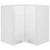 vidaXL Eckhängeschrank Hochglanz-Weiß 57x57x60 cm Holzwerkstoff