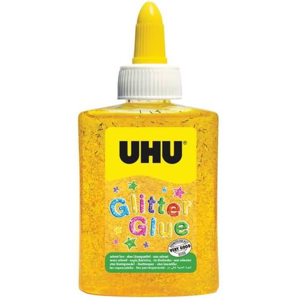 Glitzerkleber 90g gelb-0